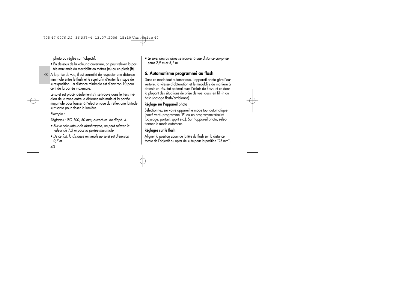 Metz MECABLITZ 36 AF-3 User Manual | Page 40 / 144
