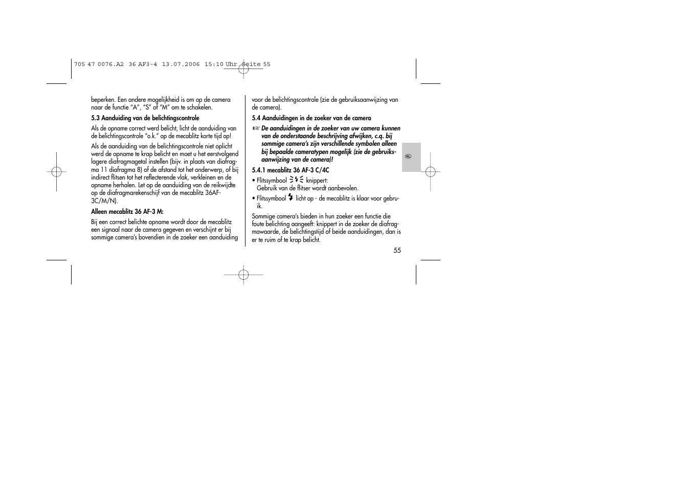 Metz MECABLITZ 36 AF-3 User Manual | Page 55 / 144