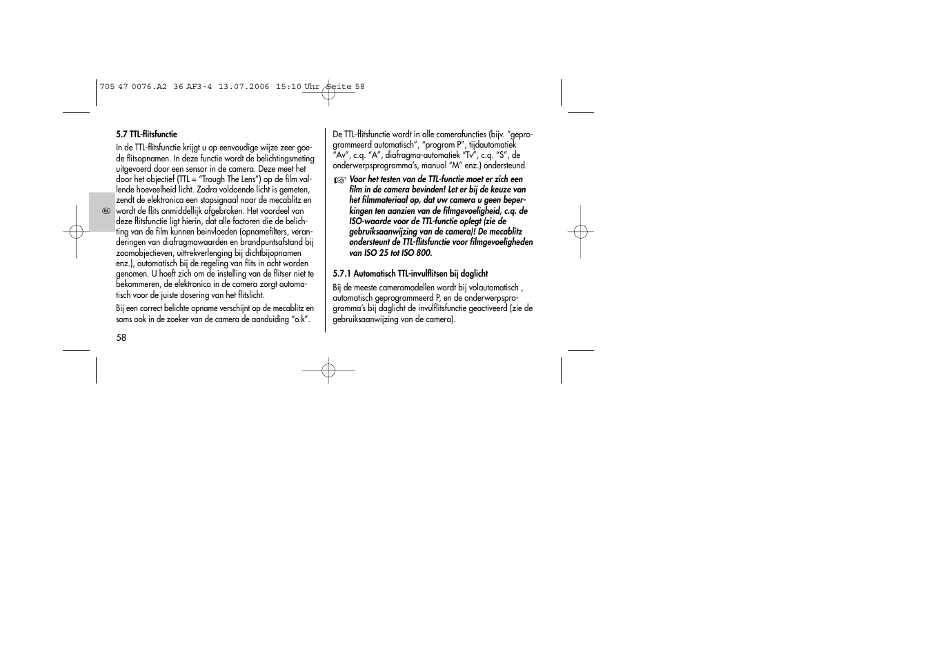 Metz MECABLITZ 36 AF-3 User Manual | Page 58 / 144