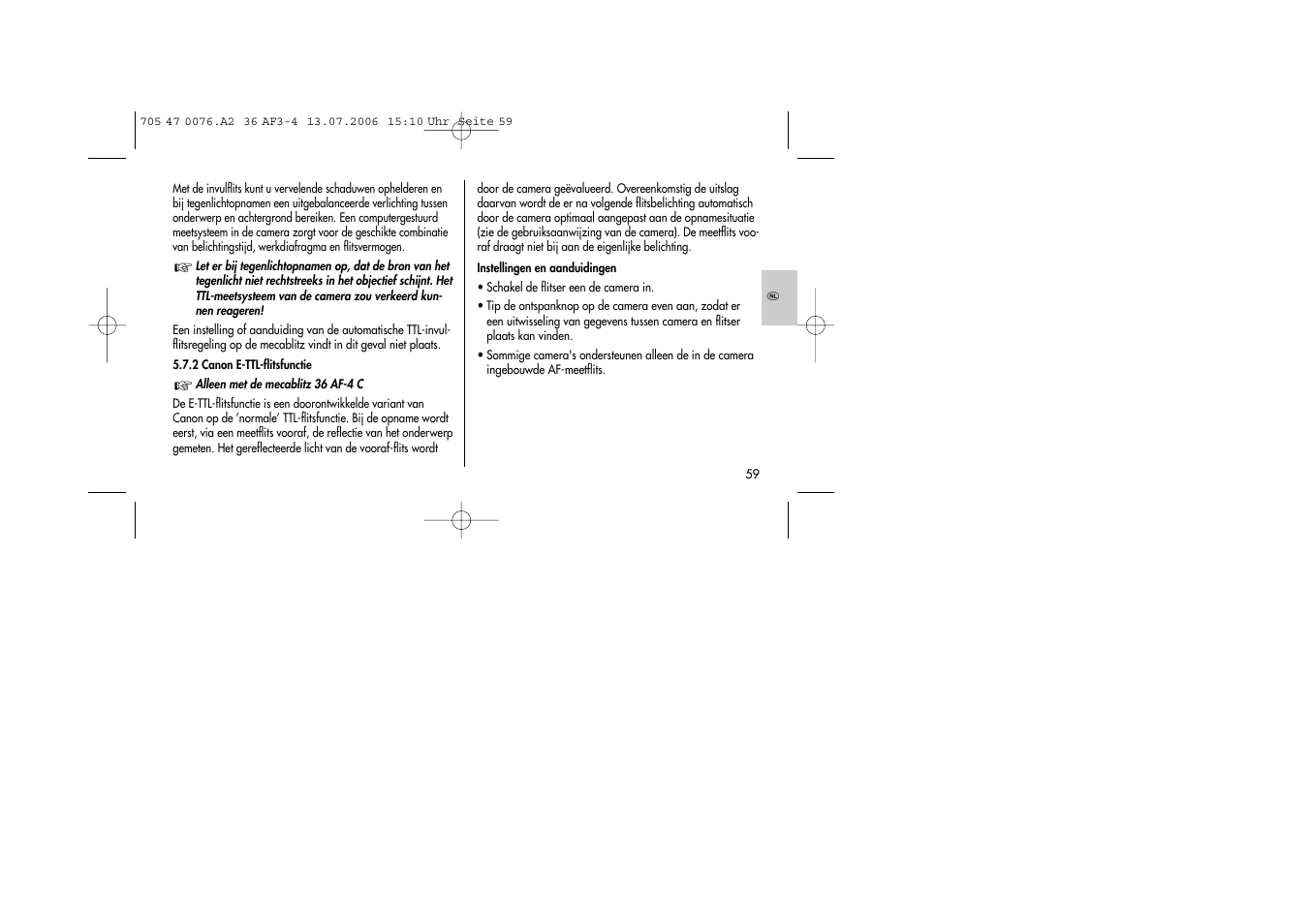 Metz MECABLITZ 36 AF-3 User Manual | Page 59 / 144