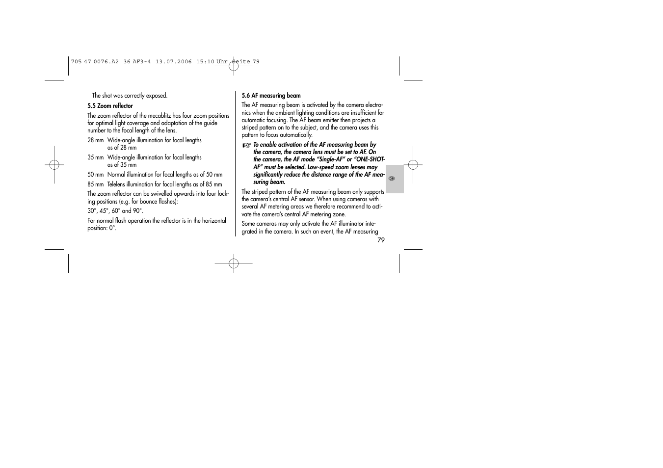 Metz MECABLITZ 36 AF-3 User Manual | Page 79 / 144