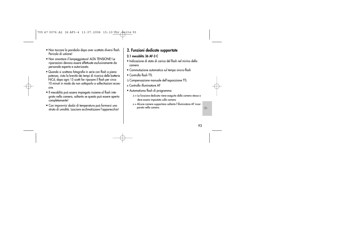 Metz MECABLITZ 36 AF-3 User Manual | Page 93 / 144