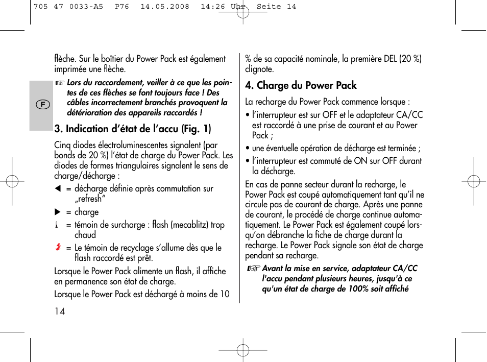 Metz Power Pack P76 User Manual | Page 14 / 70
