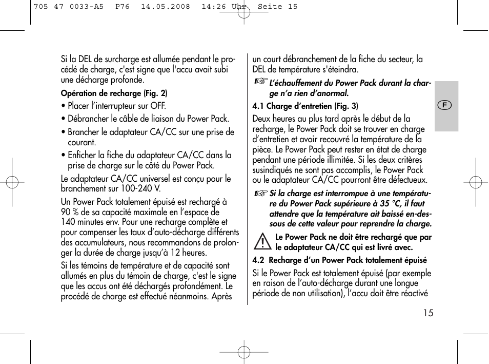 Metz Power Pack P76 User Manual | Page 15 / 70