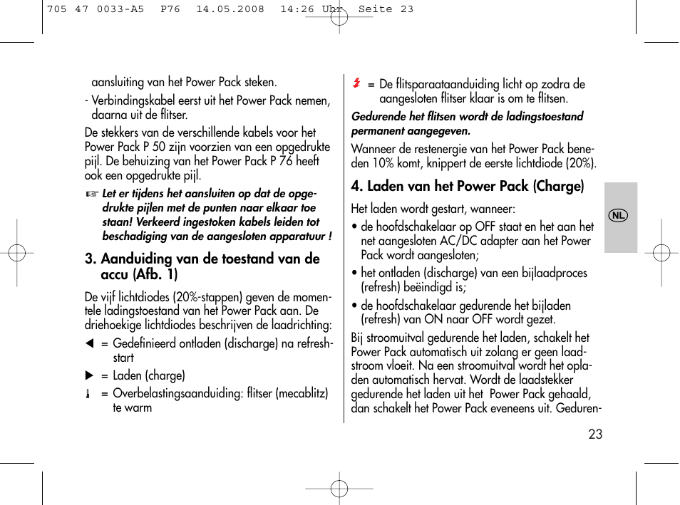 Metz Power Pack P76 User Manual | Page 23 / 70