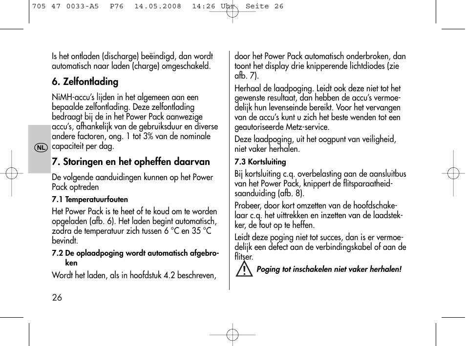 Metz Power Pack P76 User Manual | Page 26 / 70