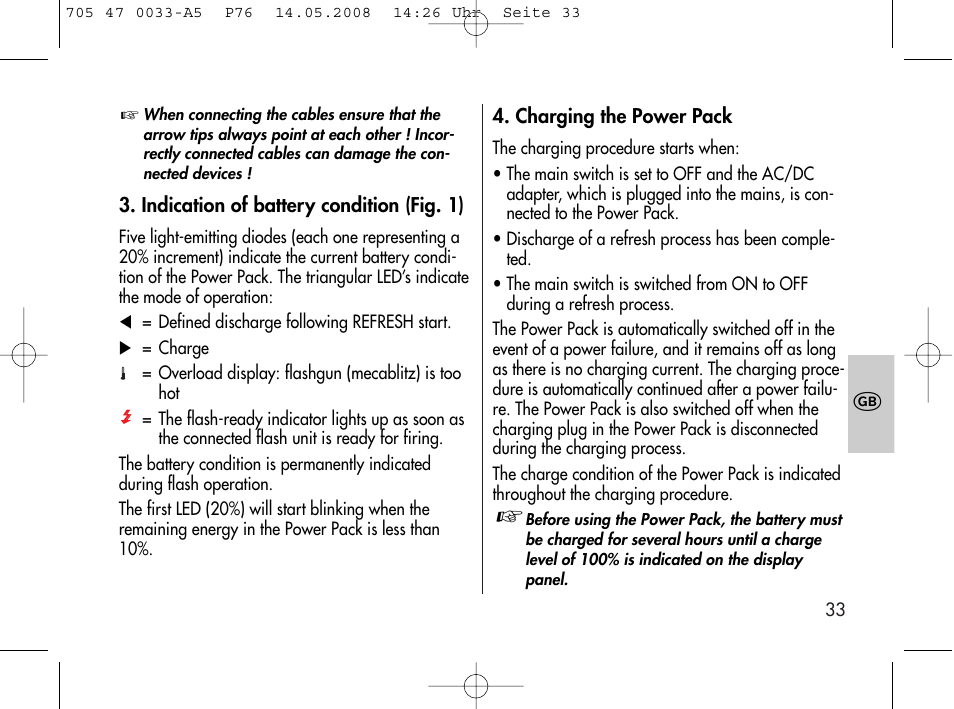 Metz Power Pack P76 User Manual | Page 33 / 70