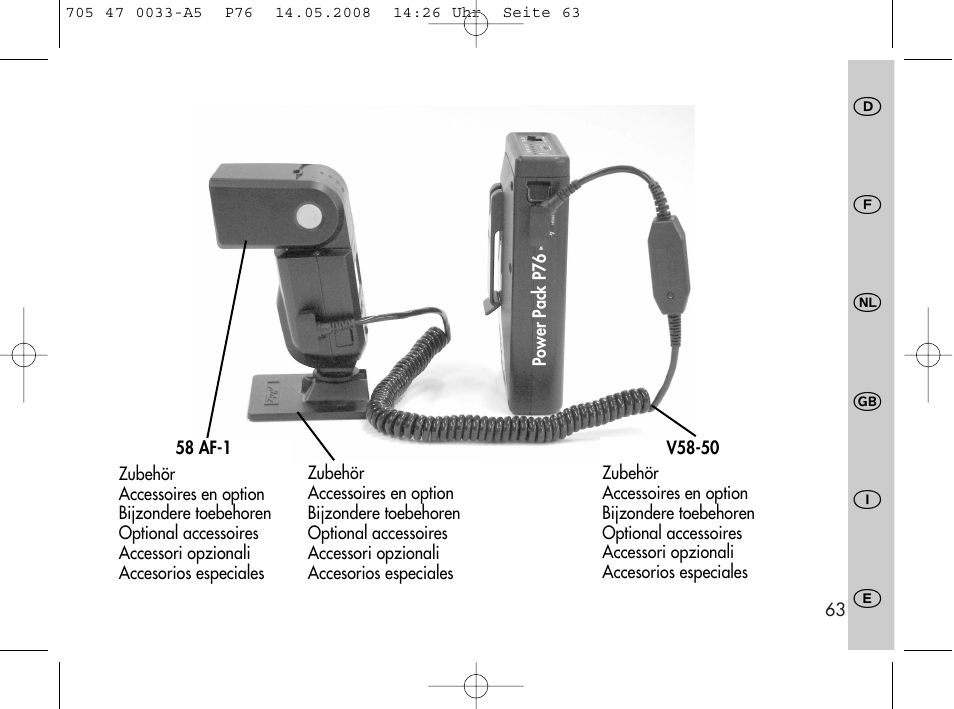 Metz Power Pack P76 User Manual | Page 63 / 70