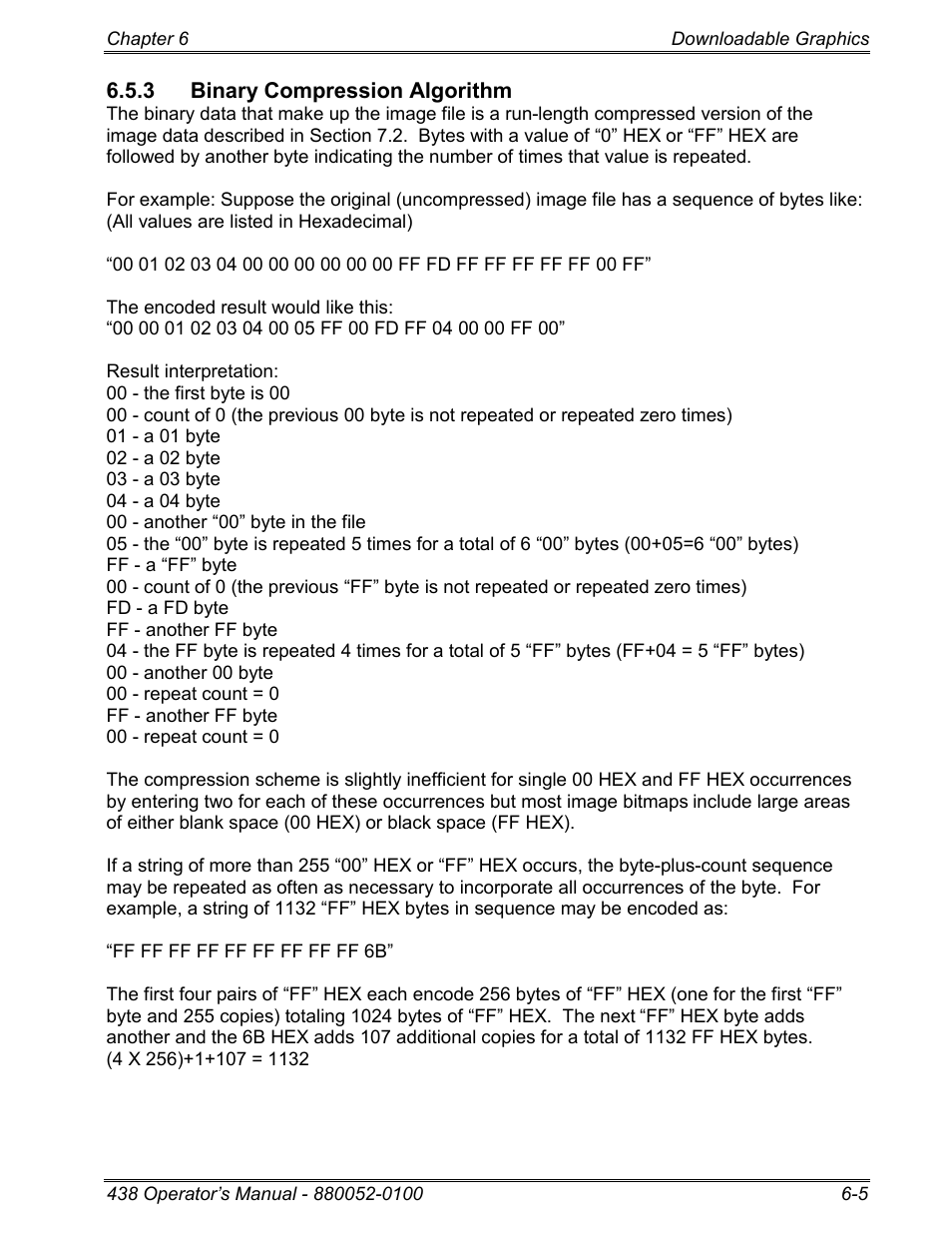 3 binary compression algorithm | Microcom 438 User Manual | Page 106 / 214