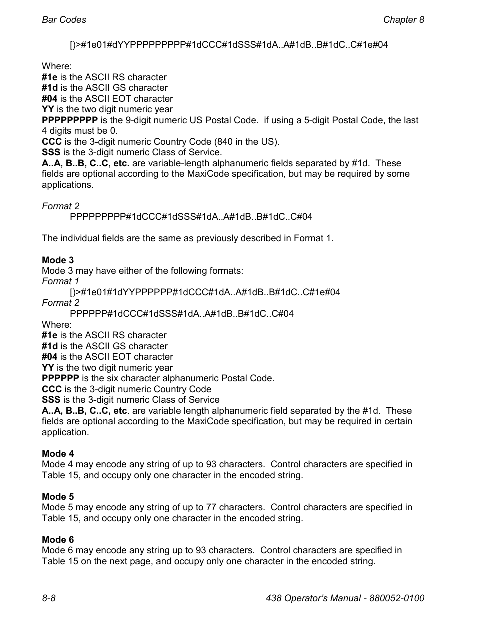 Microcom 438 User Manual | Page 125 / 214