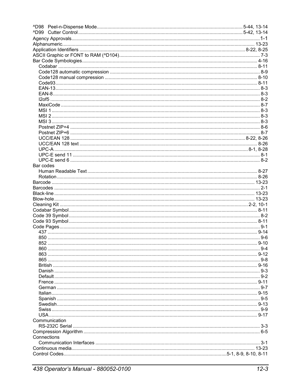 Microcom 438 User Manual | Page 176 / 214