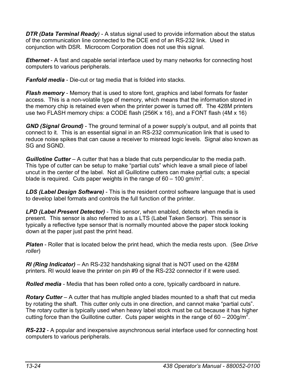 Microcom 438 User Manual | Page 207 / 214