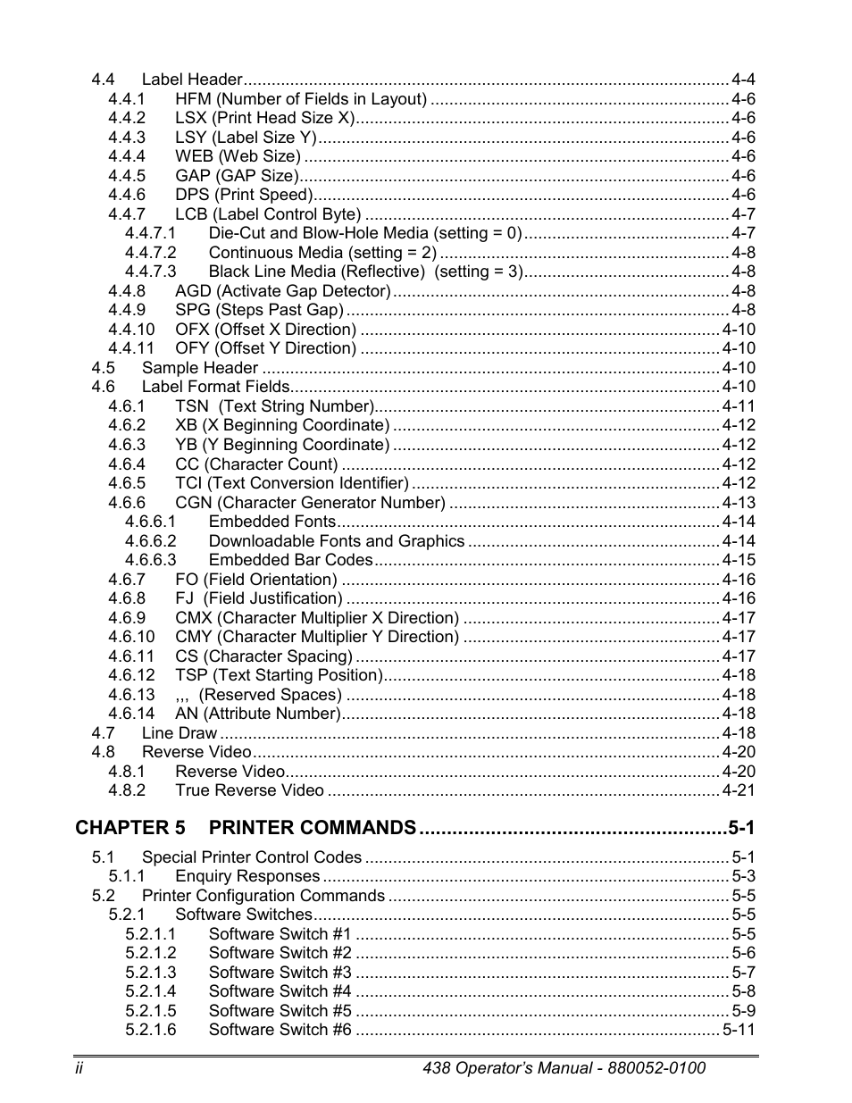 Microcom 438 User Manual | Page 6 / 214