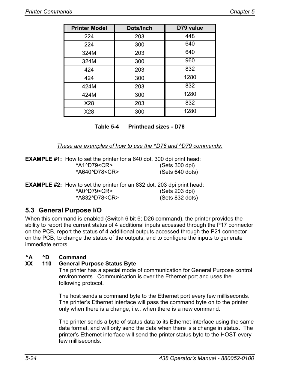 3 general purpose i/o | Microcom 438 User Manual | Page 71 / 214