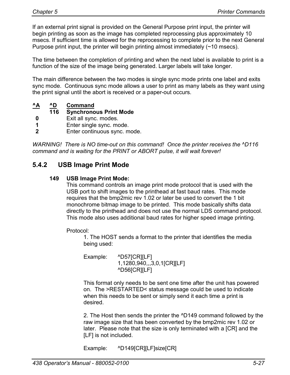 2 usb image print mode | Microcom 438 User Manual | Page 74 / 214