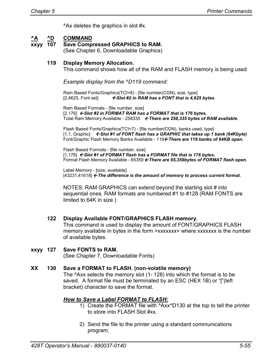 Microcom 428T User Manual | Page 129 / 249