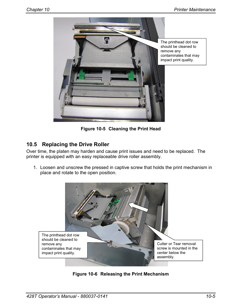 5 replacing the drive roller | Microcom 428T User Manual | Page 203 / 249