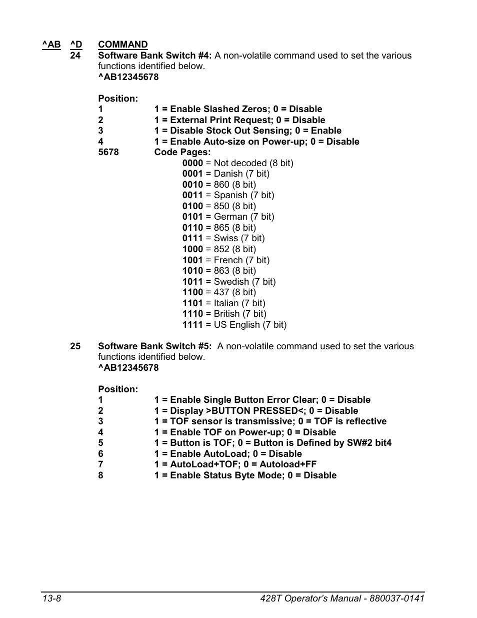 Microcom 428T User Manual | Page 228 / 249