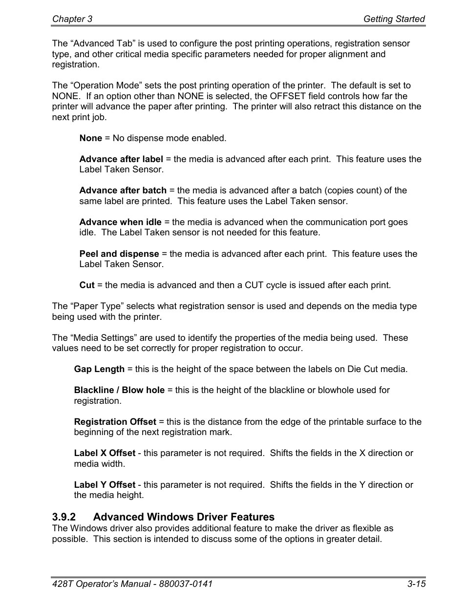 2 advanced windows driver features | Microcom 428T User Manual | Page 31 / 249