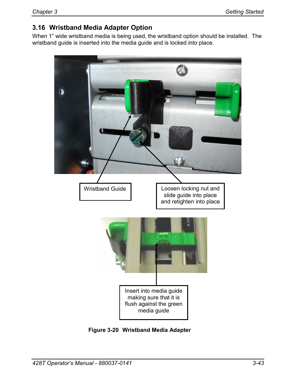 16 wristband media adapter option | Microcom 428T User Manual | Page 59 / 249