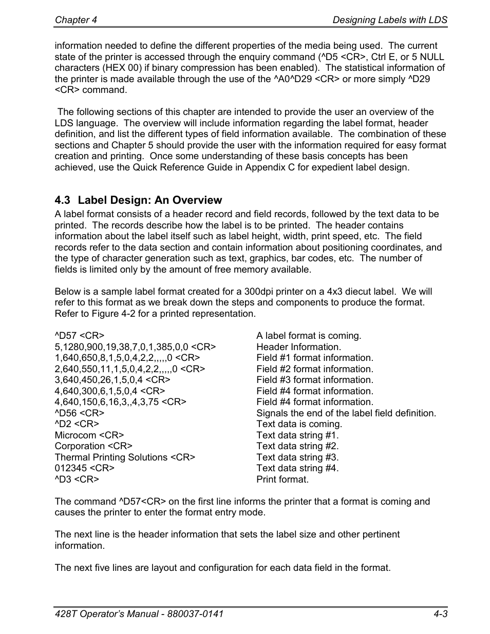3 label design: an overview | Microcom 428T User Manual | Page 63 / 249