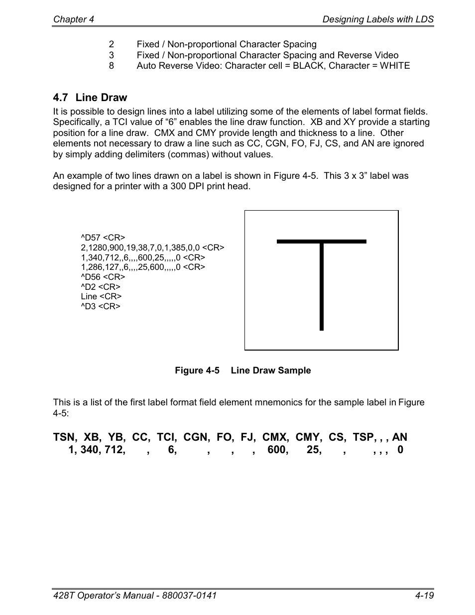 7 line draw | Microcom 428T User Manual | Page 79 / 249