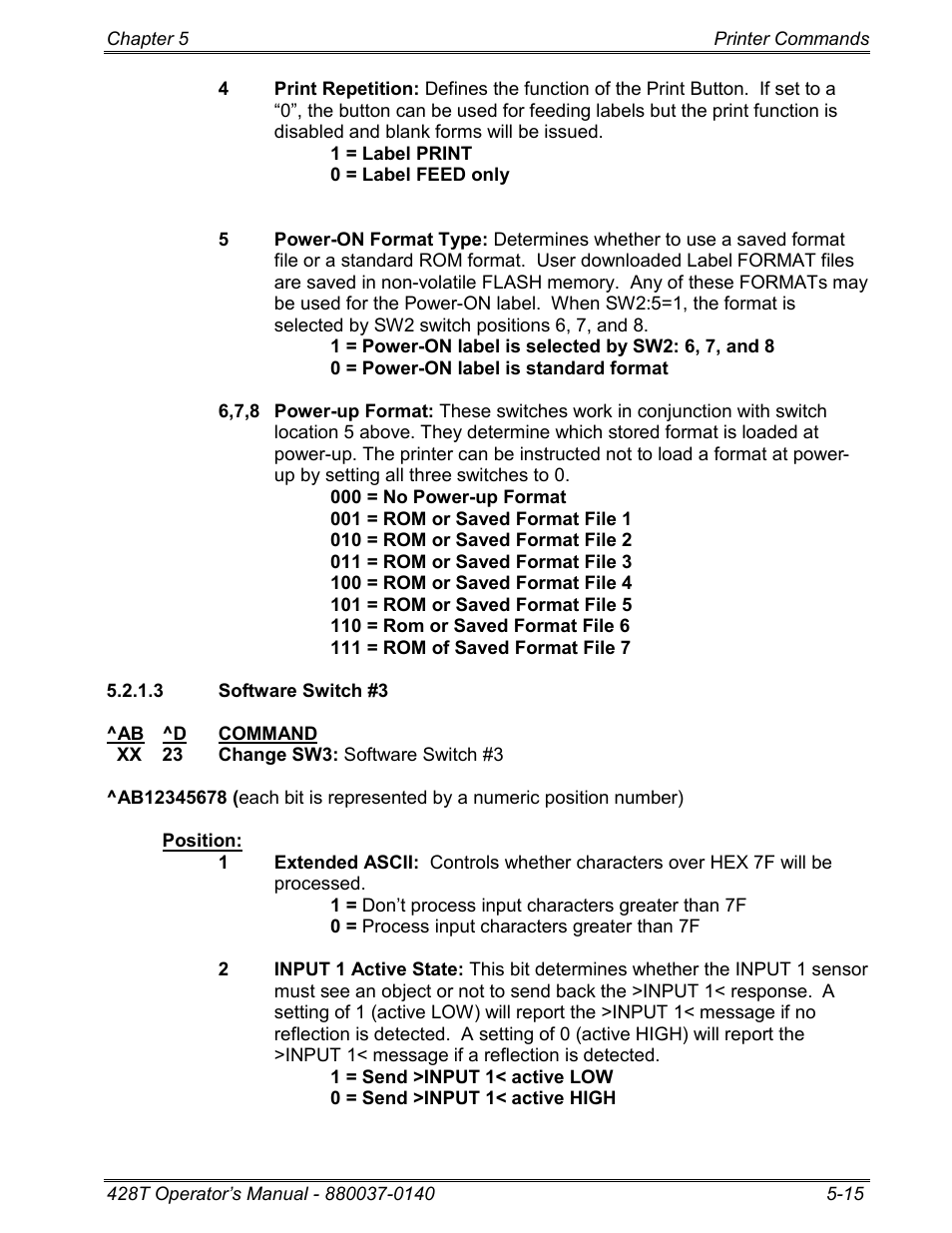 3 software switch #3 | Microcom 428T User Manual | Page 89 / 249
