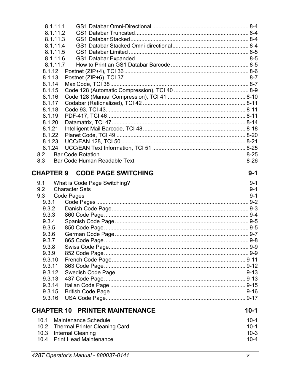 Microcom 428T User Manual | Page 9 / 249