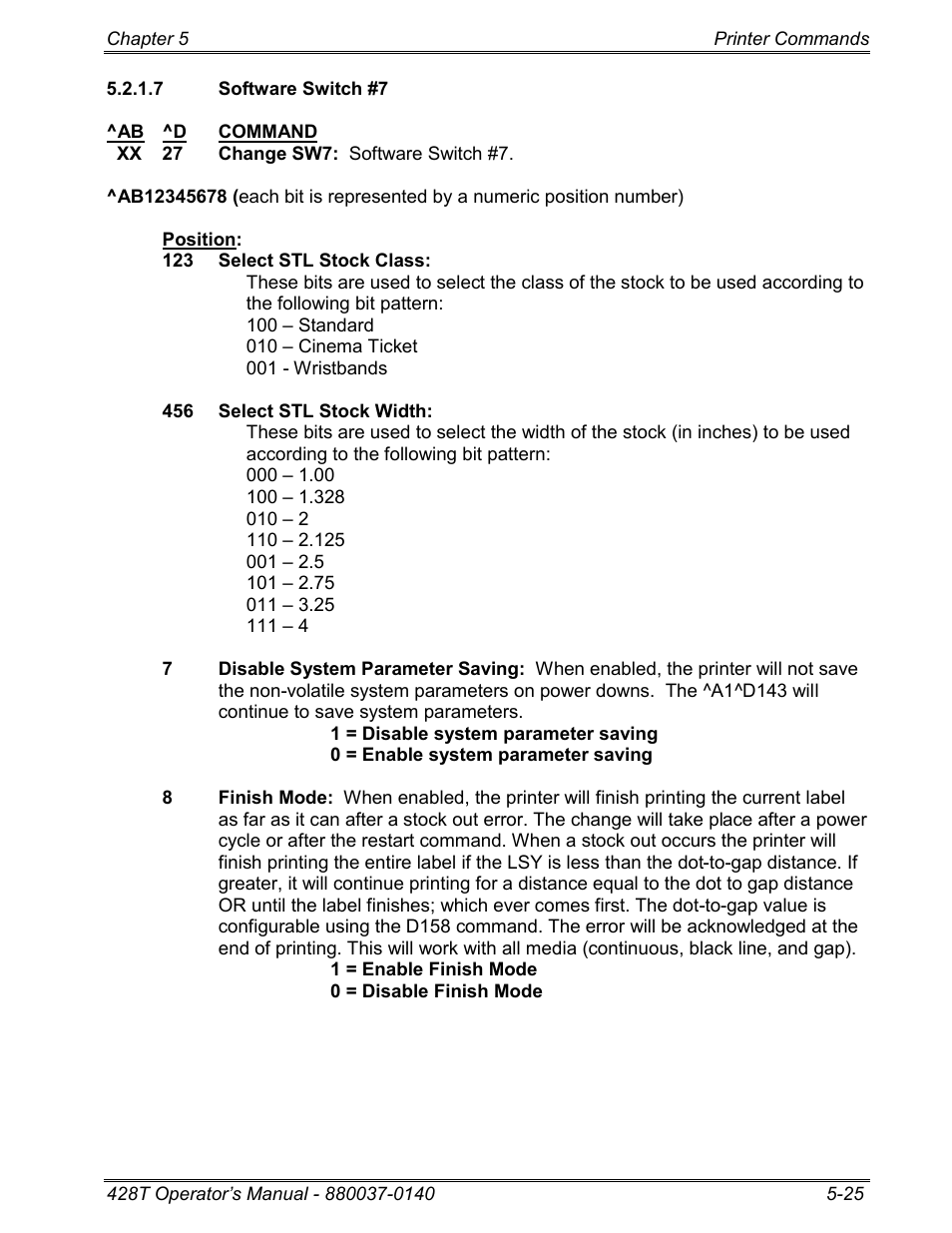 7 software switch #7 | Microcom 428T User Manual | Page 99 / 249