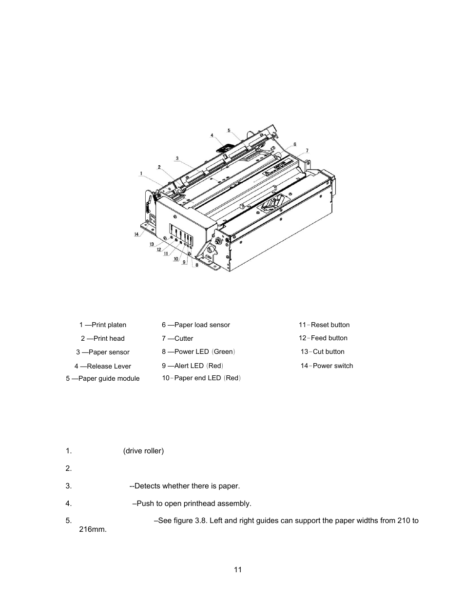 3 printer mechanism | Microcom 814M Operators Manual User Manual | Page 15 / 46