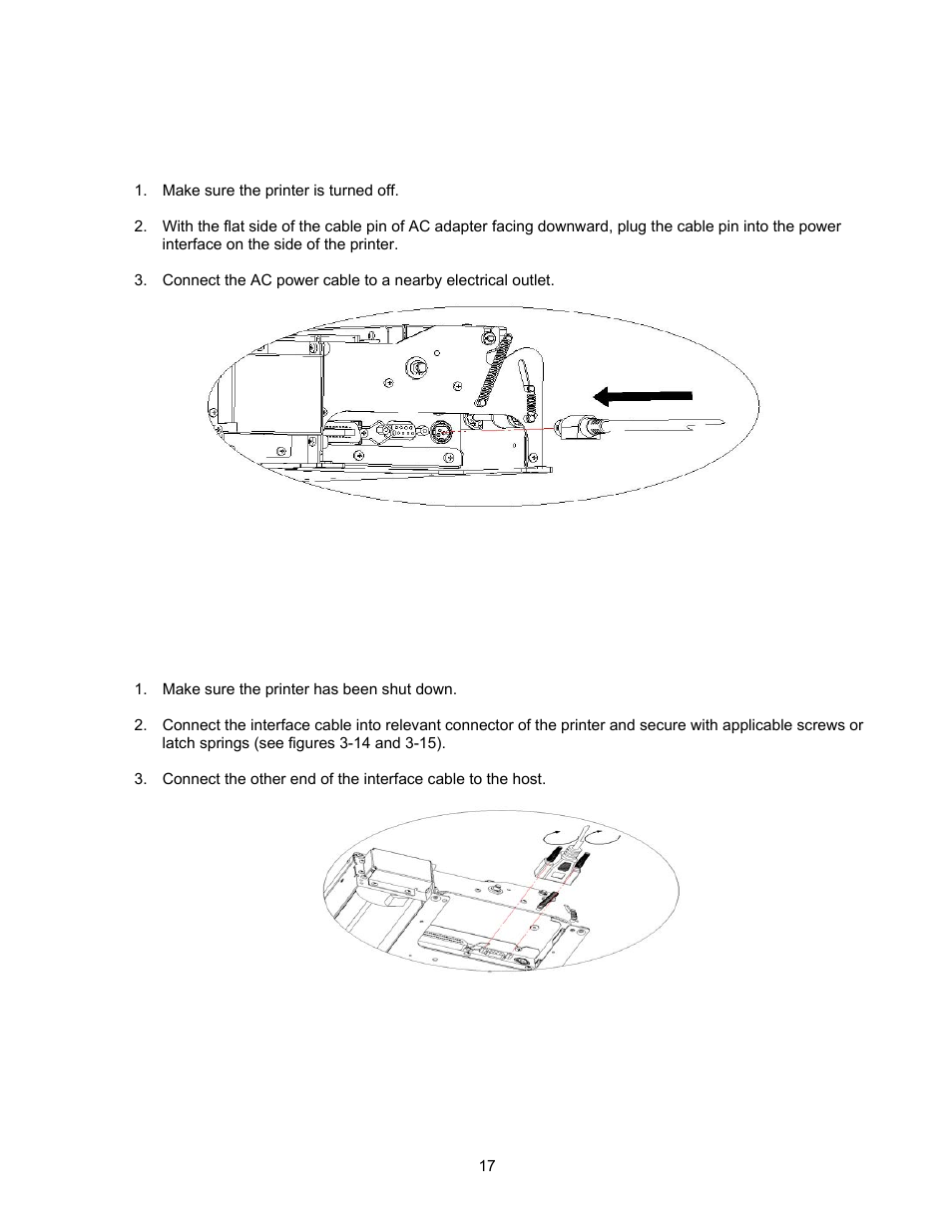 4 connecting the ac power adapter, 5 connecting the interface cable | Microcom 814M Operators Manual User Manual | Page 21 / 46