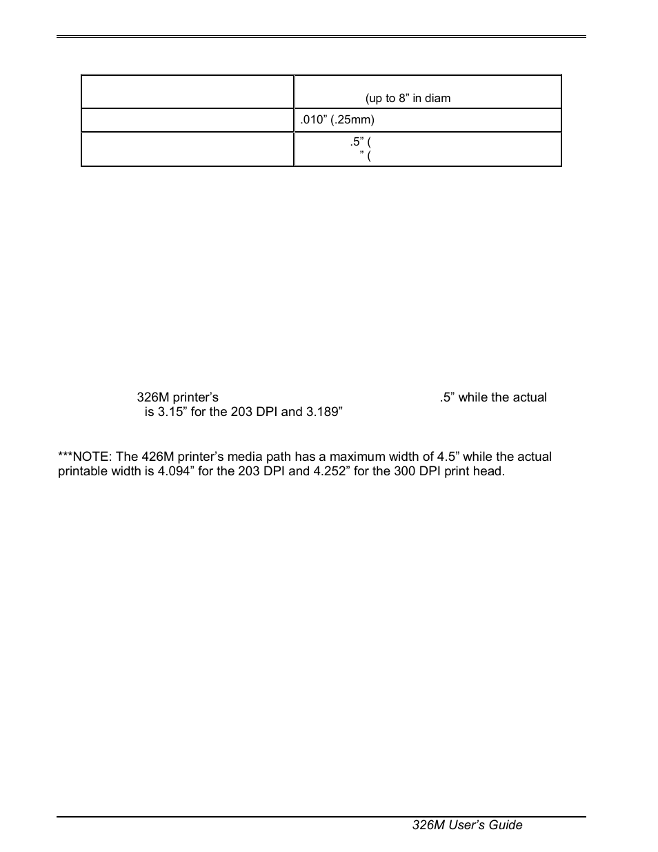 3 media specifications | Microcom 326M User Guide User Manual | Page 16 / 73