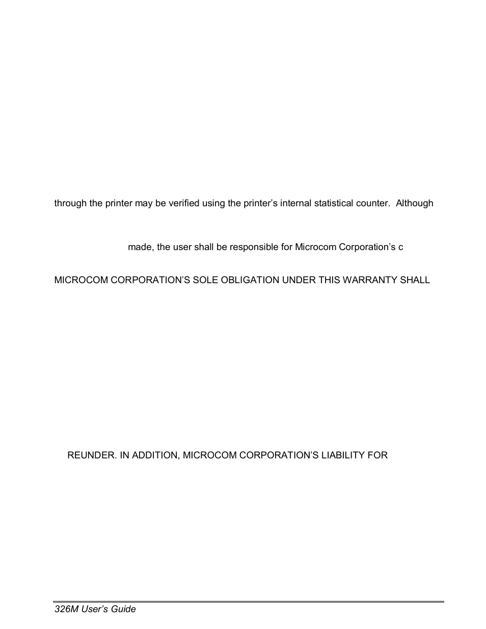 Appendix a, Limited warranty | Microcom 326M User Guide User Manual | Page 59 / 73