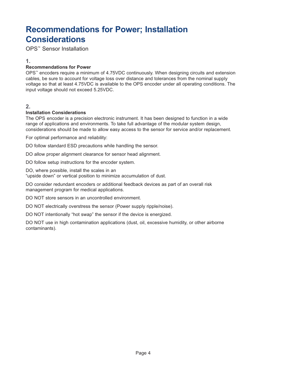 MicroE OPS Series User Manual | Page 4 / 25