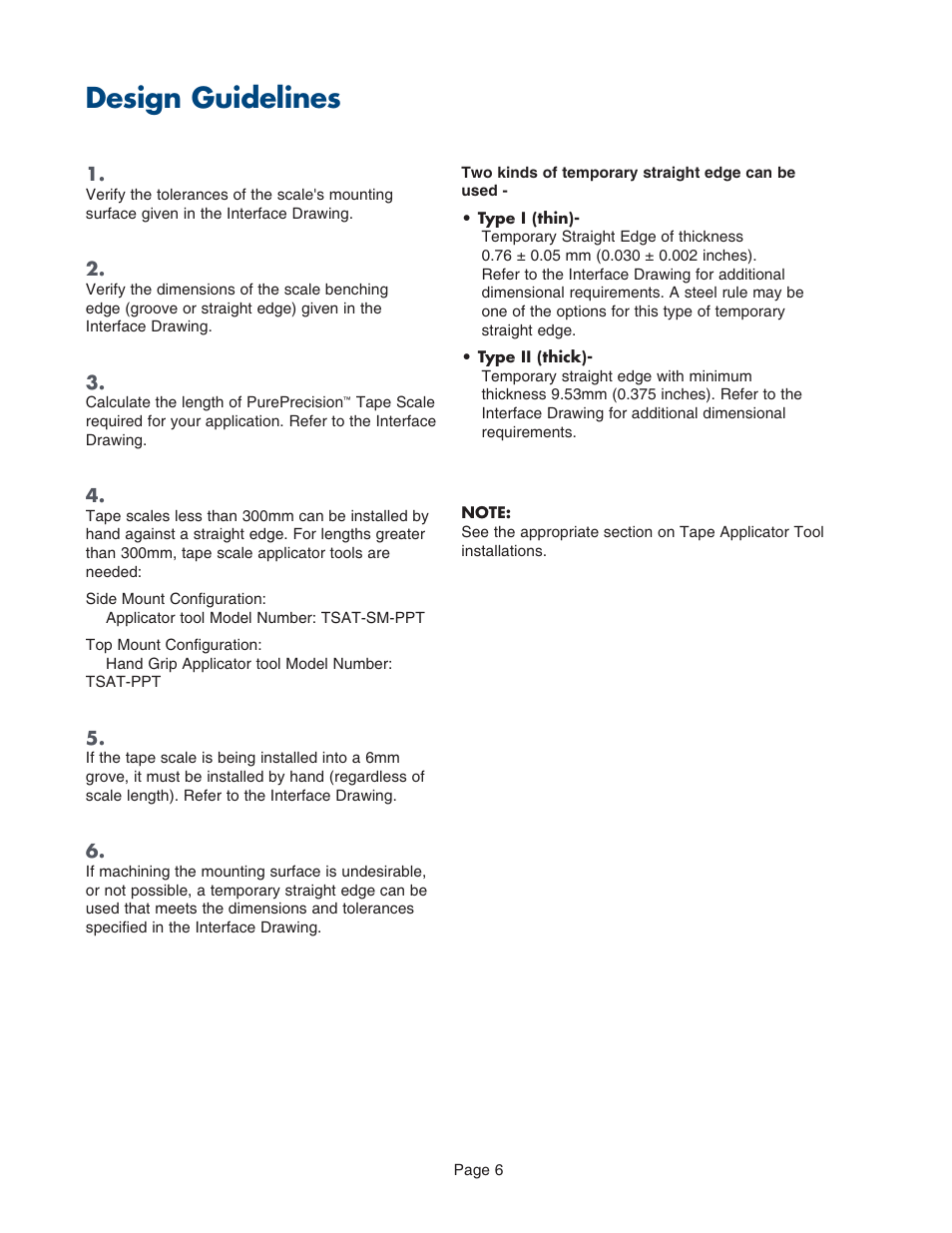 Design guidelines | MicroE PurePrecision User Manual | Page 6 / 33