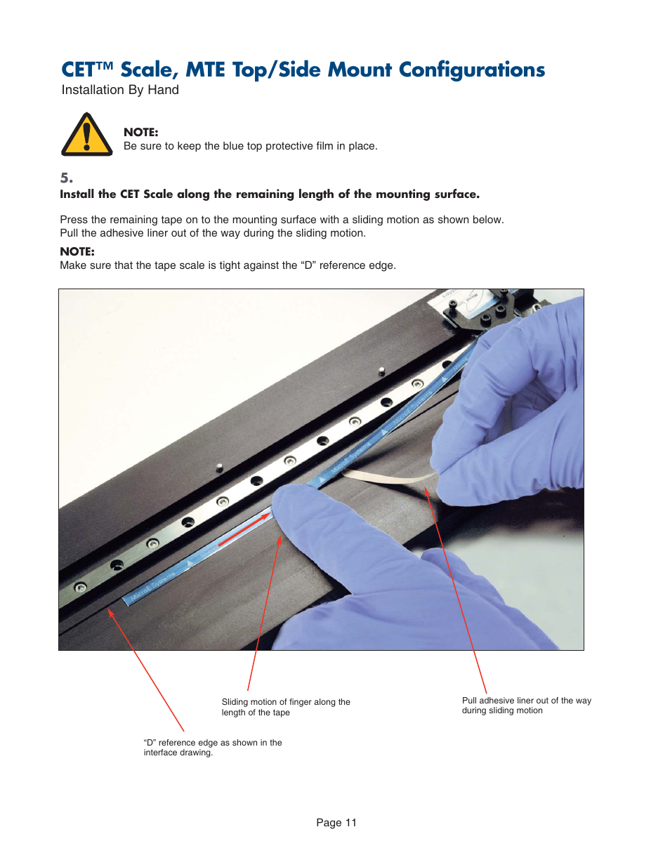 Cet™ scale, mte top/side mount configurations | MicroE CET for MTE Series User Manual | Page 11 / 27