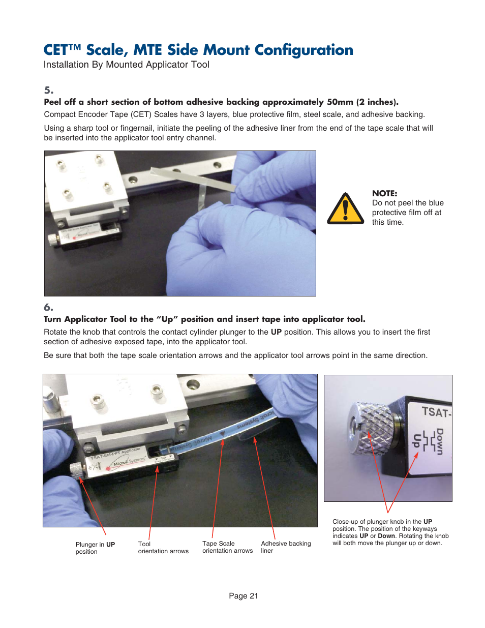 Cet™ scale, mte side mount configuration | MicroE CET for MTE Series User Manual | Page 21 / 27