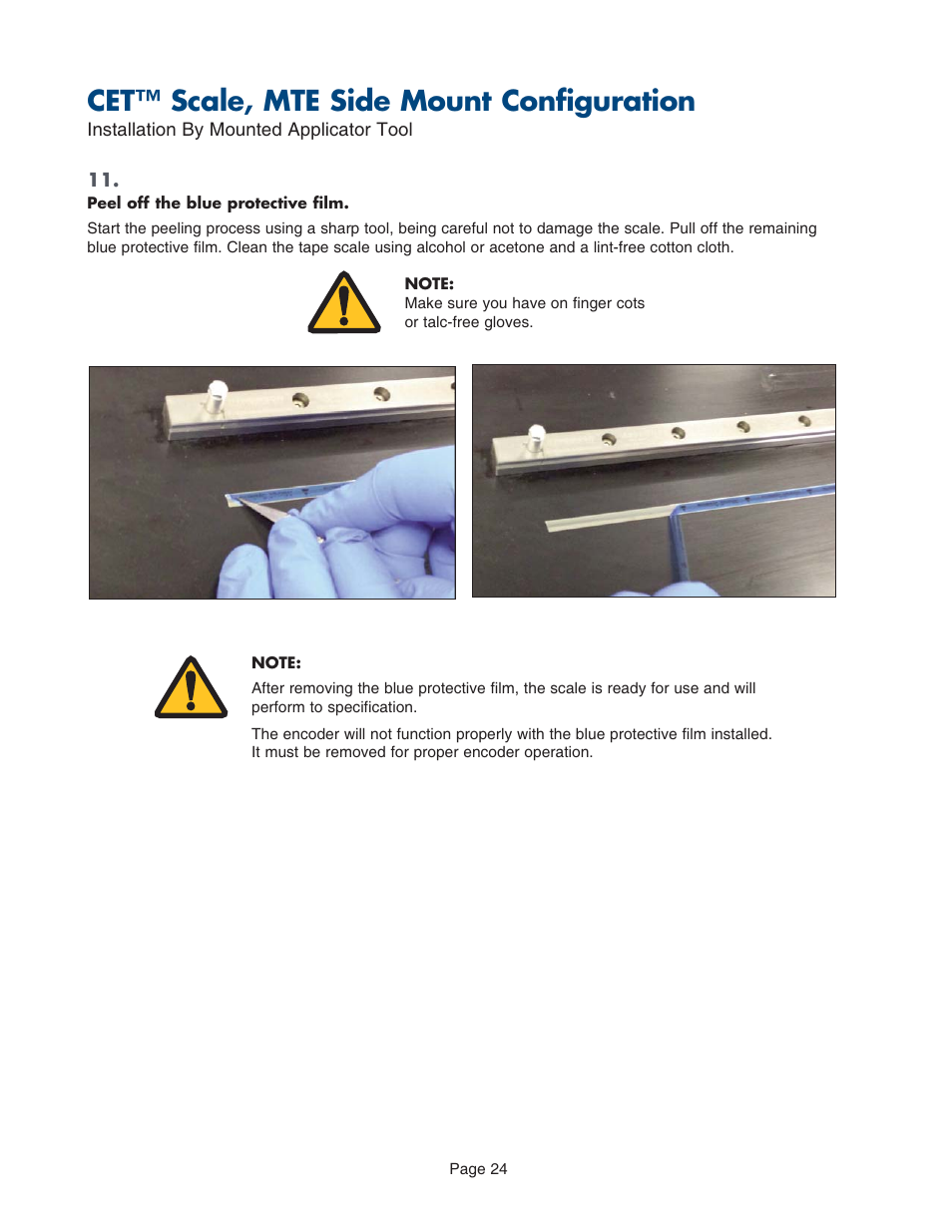 Cet™ scale, mte side mount configuration | MicroE CET for MTE Series User Manual | Page 24 / 27