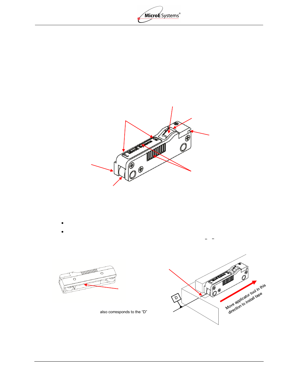 2 install tape scale using the applicator tool, Install tape scale using the applicator tool, Section 3.3.2 | Section, The applicator tool | MicroE Mercury II 6000 User Manual | Page 58 / 73