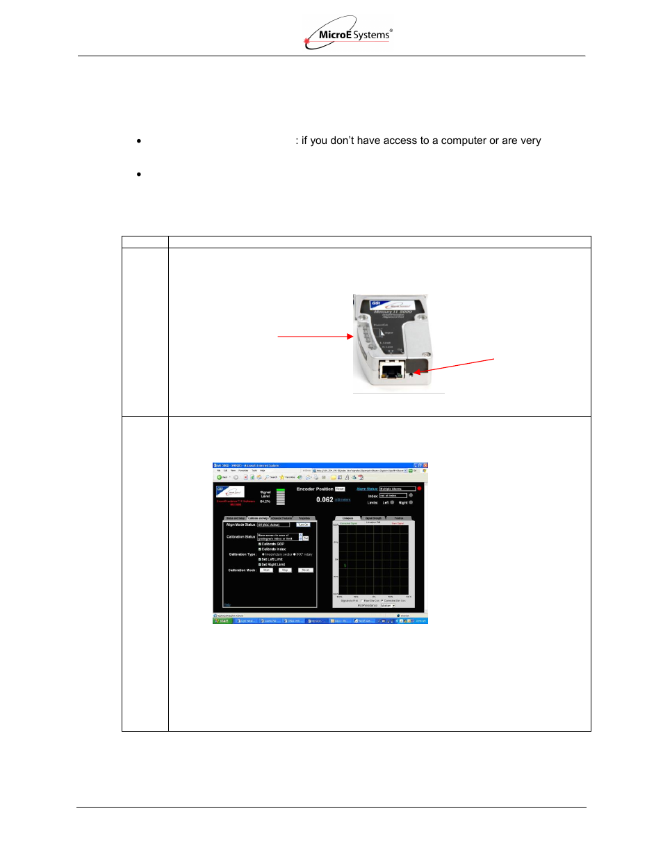 0 sensor alignment and calibration, Sensor alignment and calibration | MicroE Mercury II 6000 User Manual | Page 9 / 73