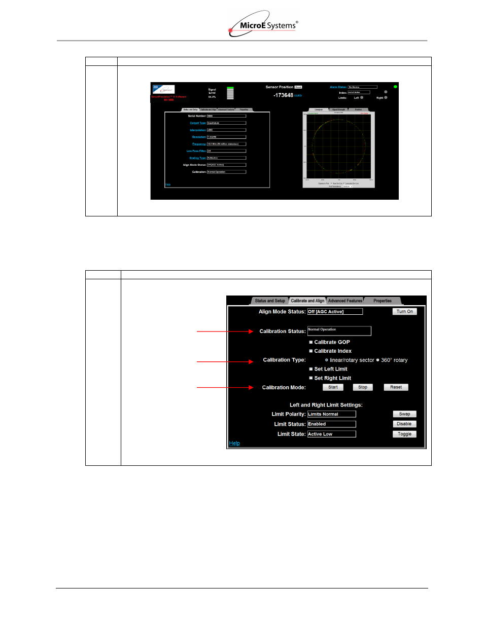 3 sensor alignment and calibration, Sensor alignment and calibration, Section 5.2.3 | MicroE Mercury II 5000 User Manual | Page 17 / 70