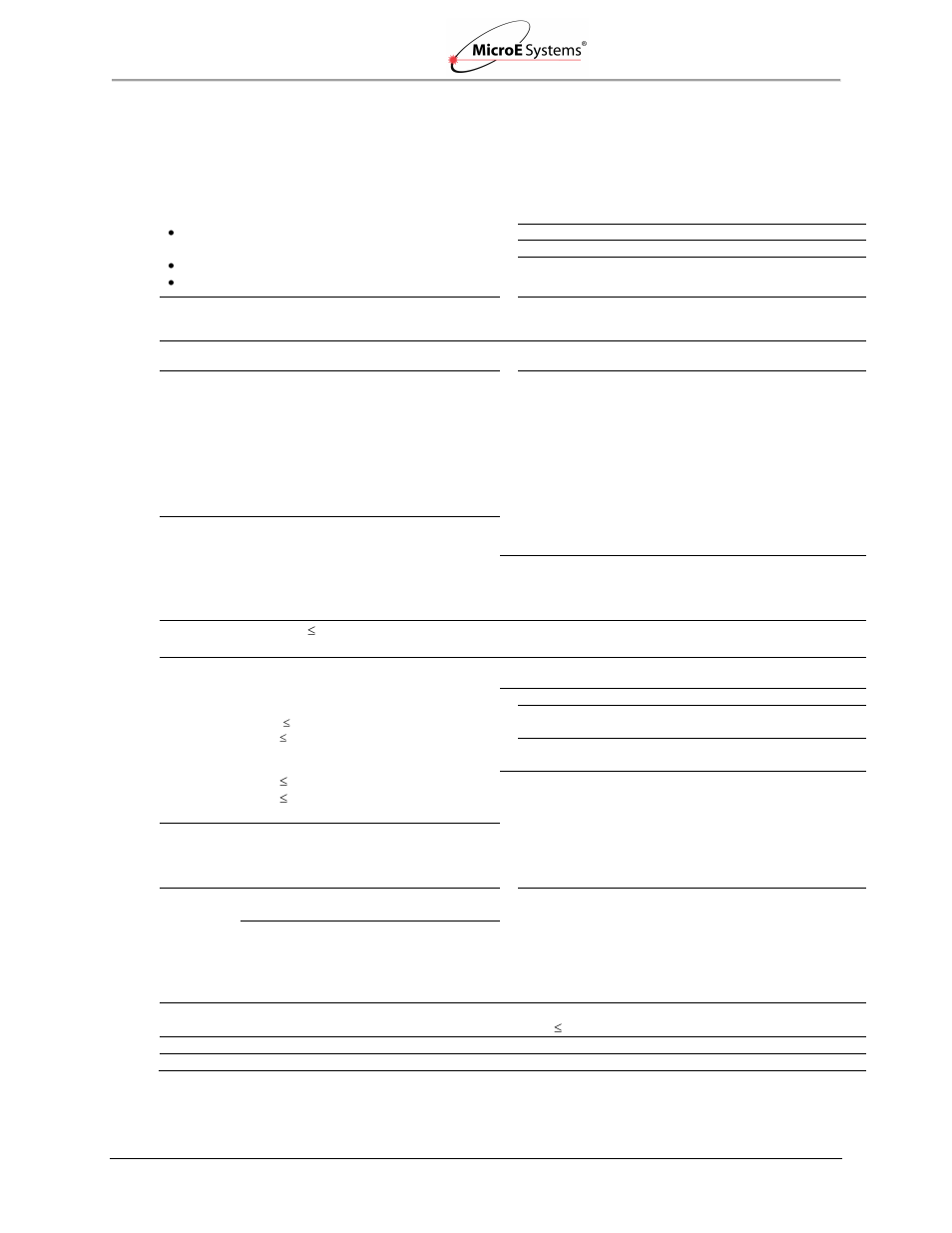 0 appendix, 1 specifications, Appendix | Specifications | MicroE Mercury II 5000 User Manual | Page 20 / 70