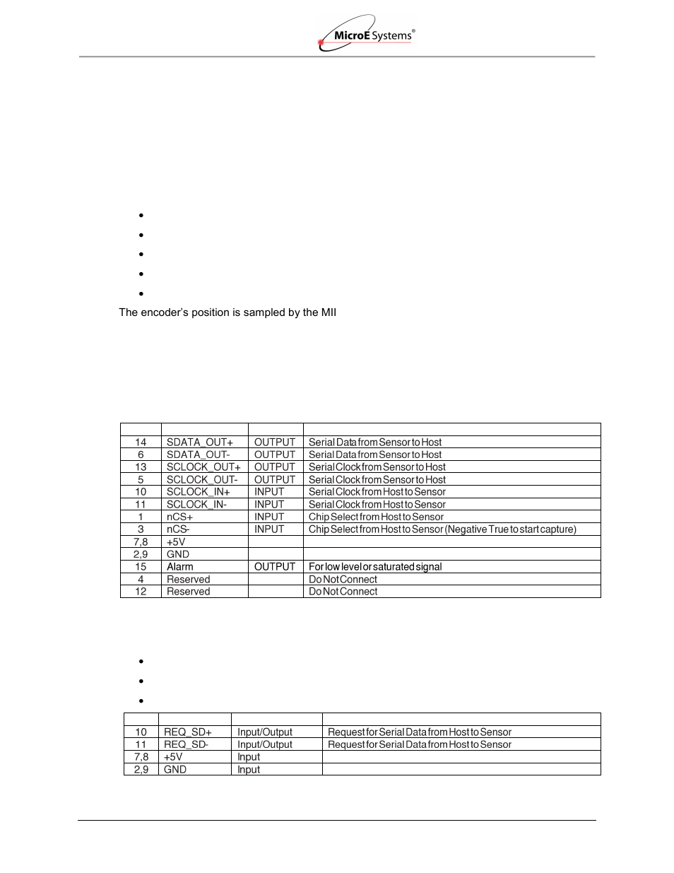 5 serial interface specifications, Serial interface specifications | MicroE Mercury II 5000 User Manual | Page 28 / 70