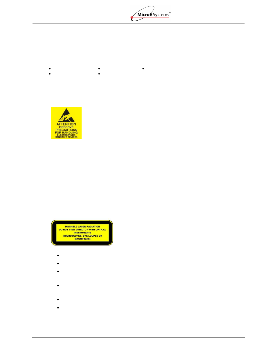 0 introduction, 1 overview, 2 precautions | 3 laser safety information, Introduction, Overview, Precautions, Laser safety information | MicroE Mercury II 5000 User Manual | Page 3 / 70