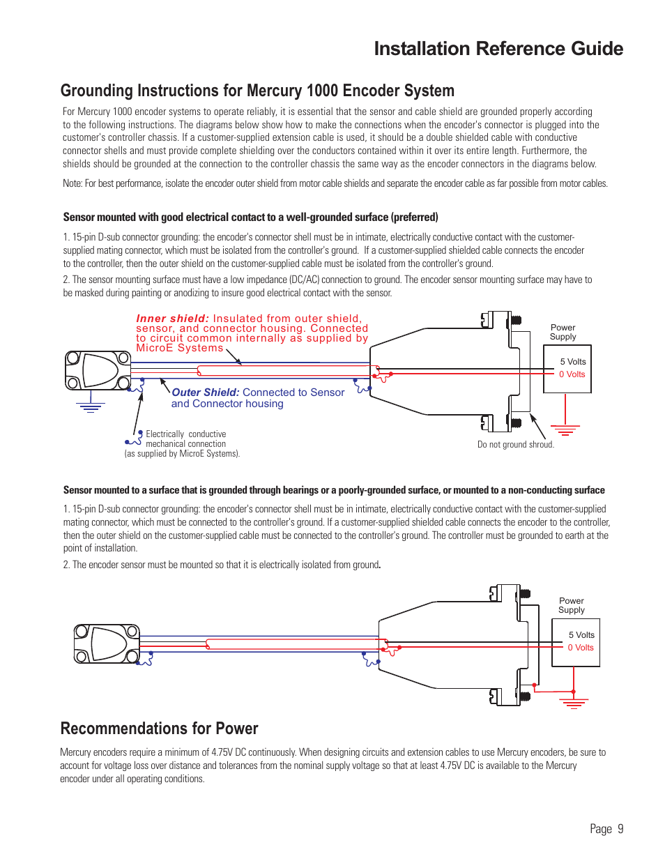 Reference: grounding instructions, Installation reference guide | MicroE 1000 Mercury User Manual | Page 11 / 14