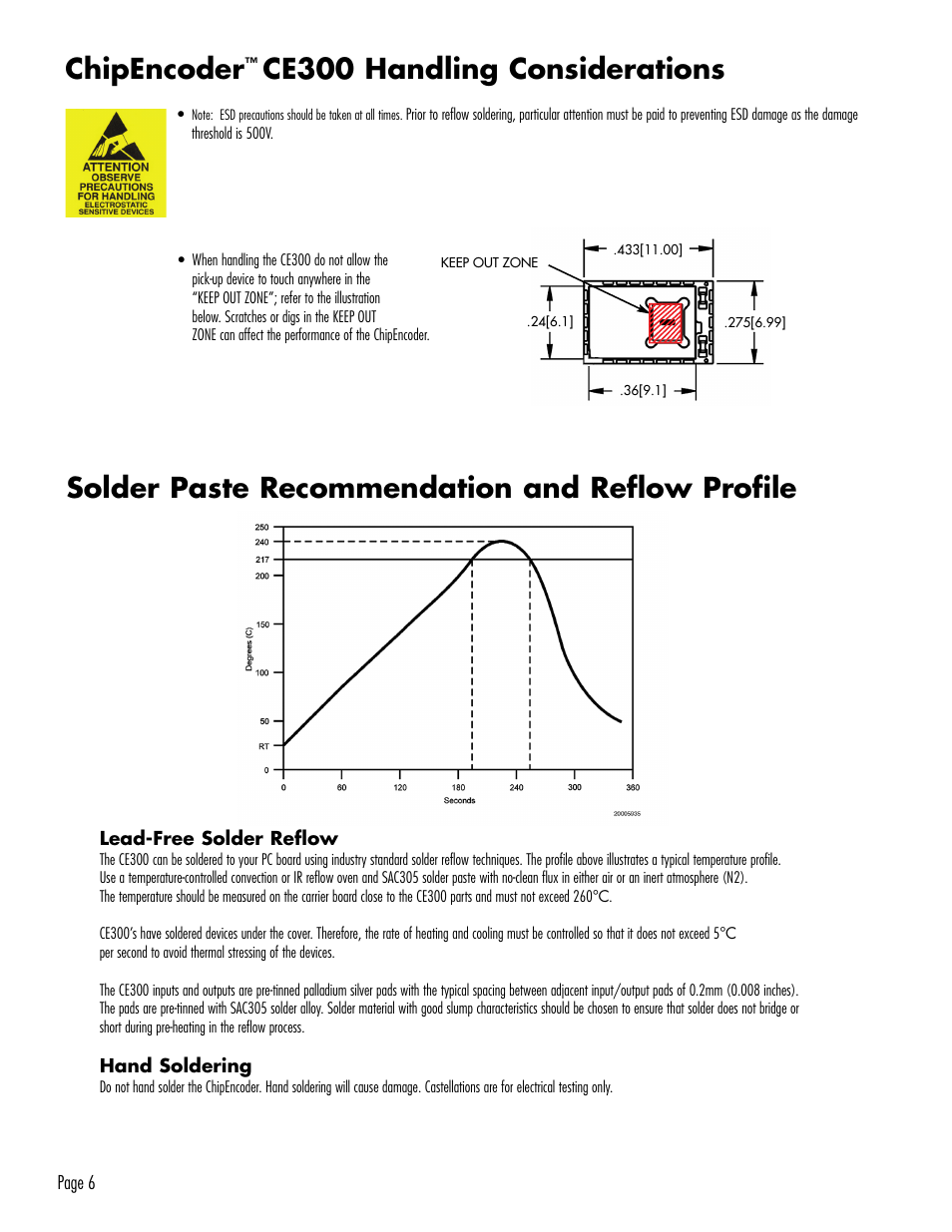 Ce300 handling considerations | MicroE CE300 ChipEncoder User Manual | Page 6 / 10