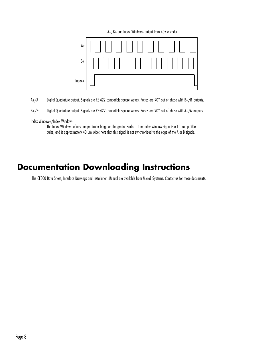 Documentation downloading instructions | MicroE CE300 ChipEncoder User Manual | Page 8 / 10