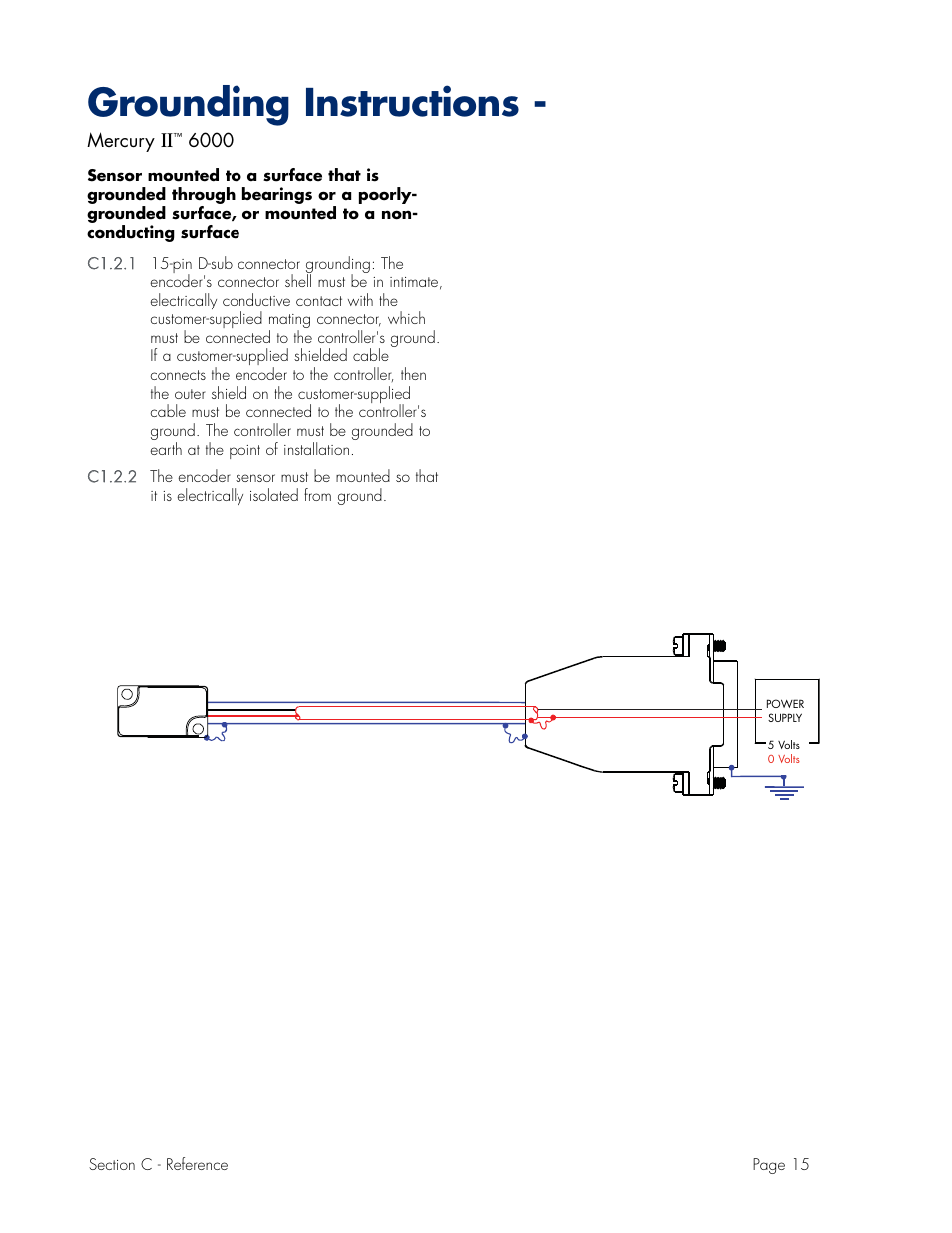 Grounding instructions | MicroE Mercury II 6000V User Manual | Page 15 / 67