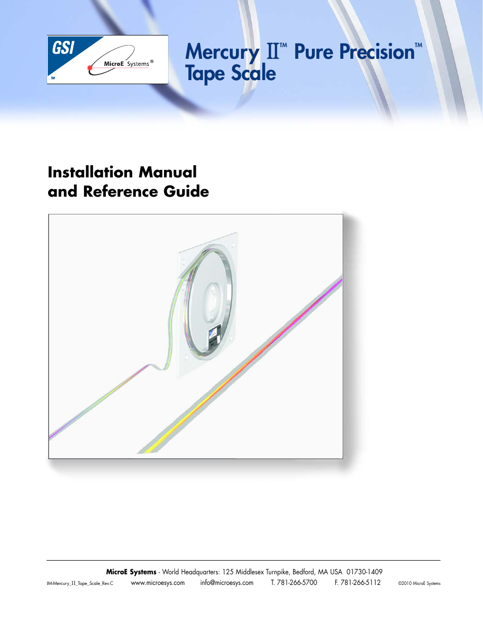 Tape scale installation, Mercury, Pure precision | Tape scale, Installation manual and reference guide | MicroE Mercury II 6000V User Manual | Page 23 / 67