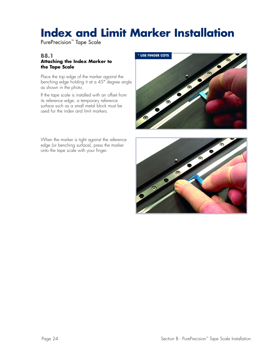 Index and limit marker installation | MicroE Mercury II 6000V User Manual | Page 46 / 67